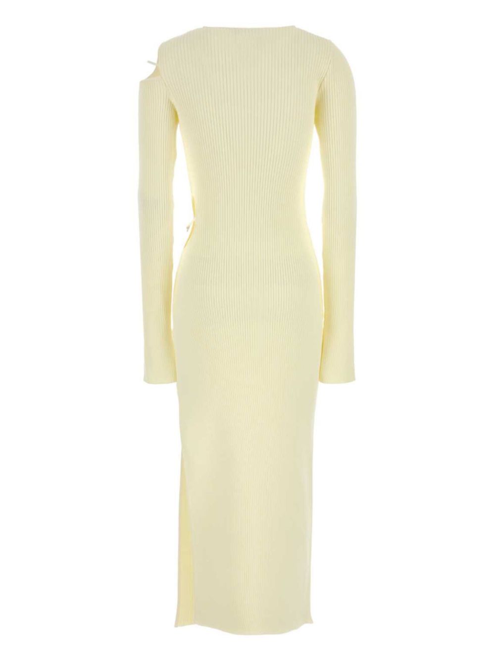 MACH & MACH cut-out rib-knit dress - Beige