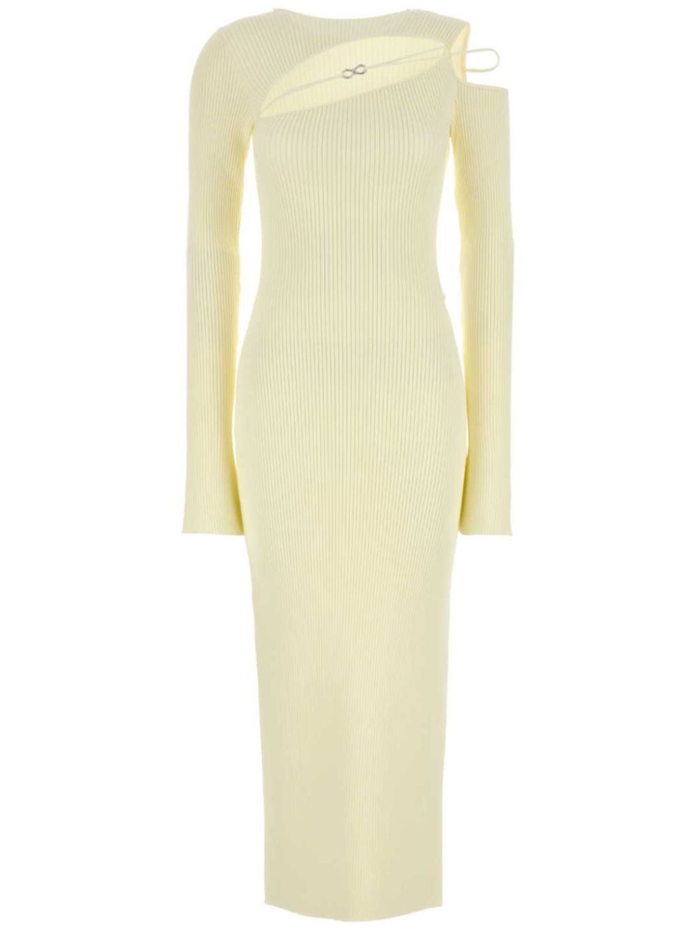 cut-out rib-knit dress