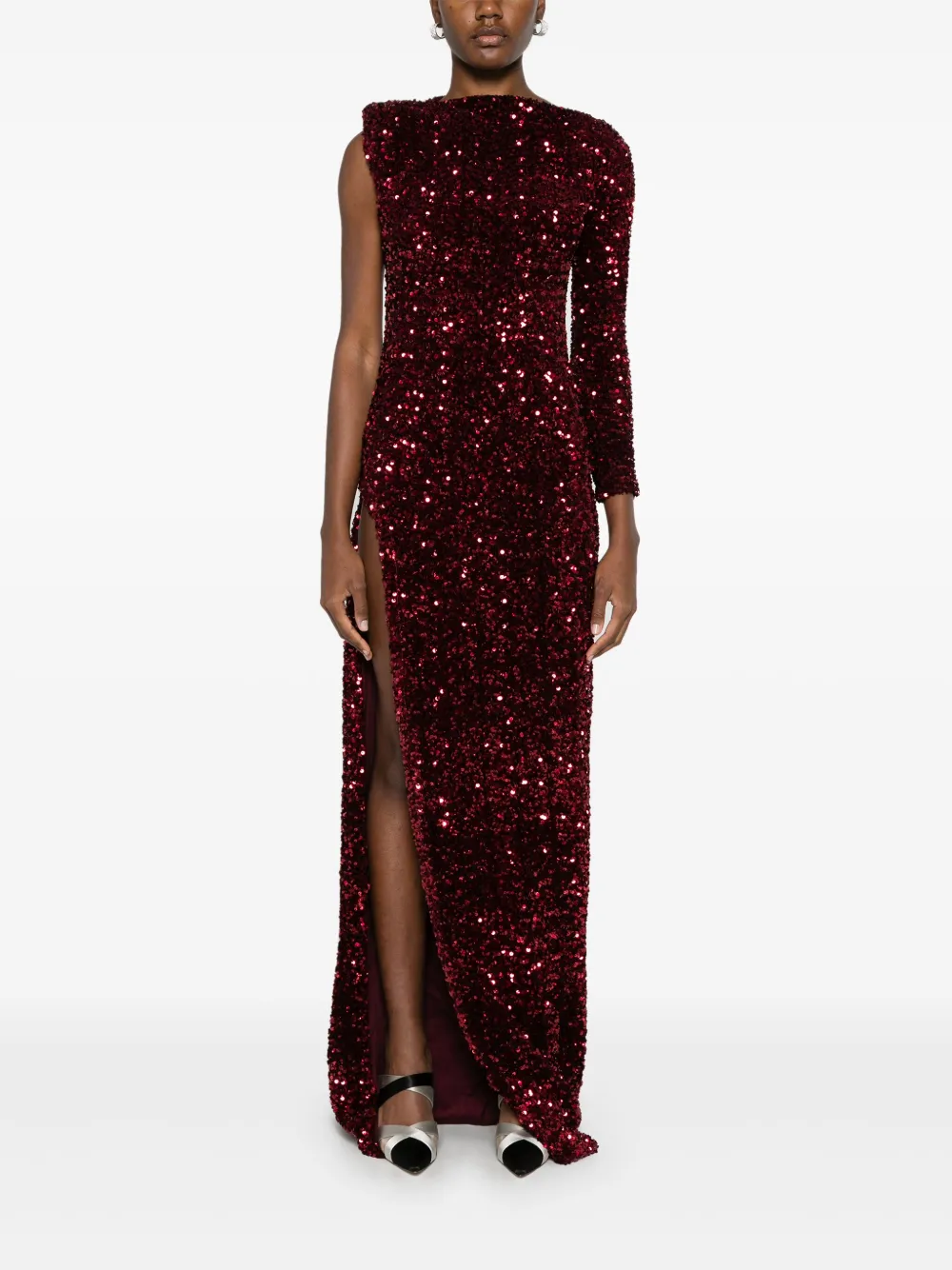 Ana Radu Maxi-jurk met pailletten - Rood