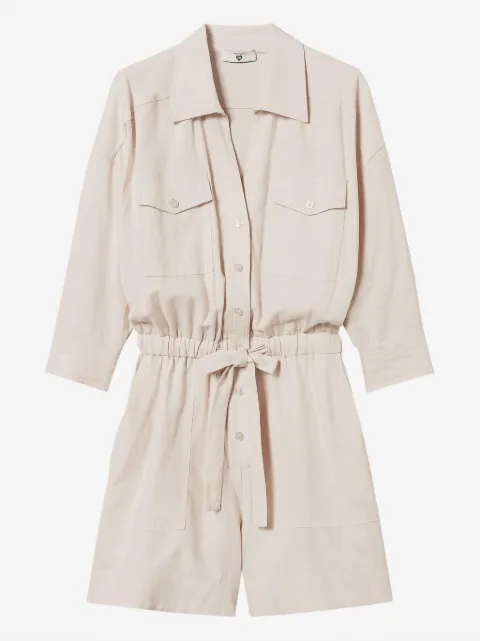 TWINSET jumpsuit corto con placa del logo