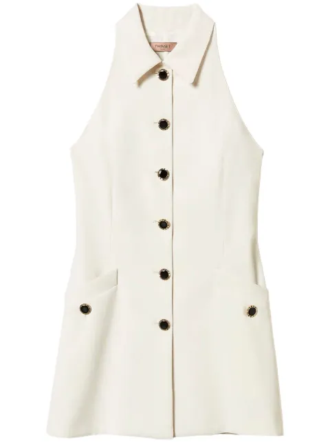 TWINSET buttoned crepe mini dress