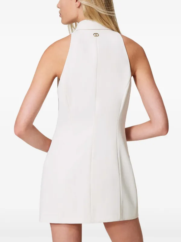 knee length dresses for ladies Cotton Ivory Button Front Mini Dress - All Dresses main image 0