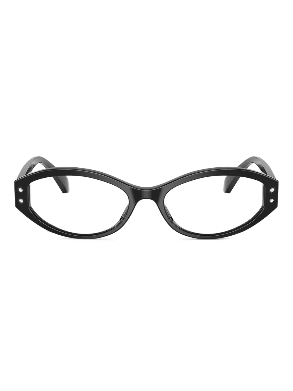 Michael Kors Corvara オーバル眼鏡フレーム - ブラック Michael Kors Corvara オーバル眼鏡フレーム - ブラック