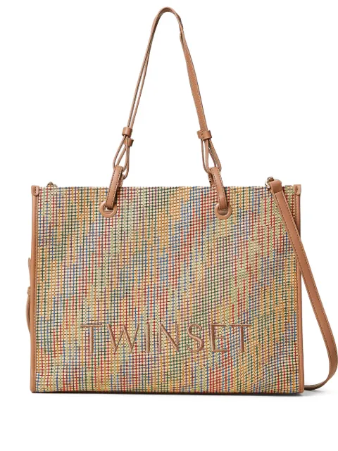 TWINSET logo-embroidered tote bag