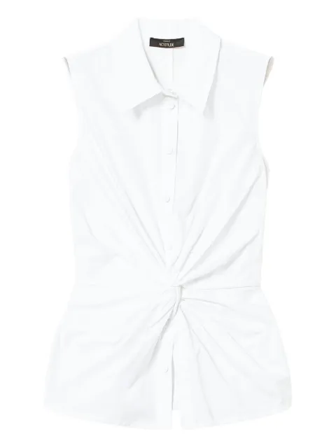 TWINSET twisted-front sleeveless shirt