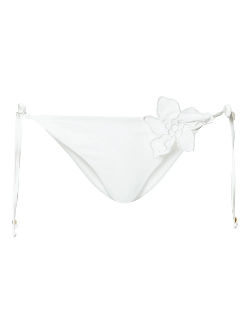 Twinset Floral-appliqué Bikini Bottoms In White