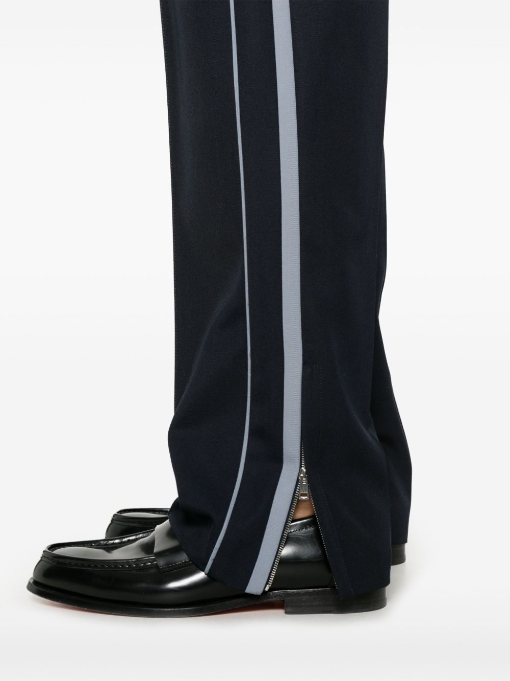 Gucci logo-patch trousers Blauw