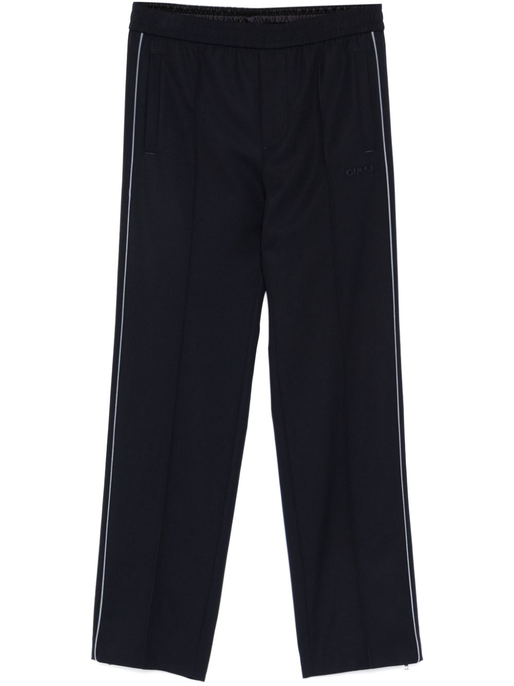 Gucci logo-patch trousers Blauw