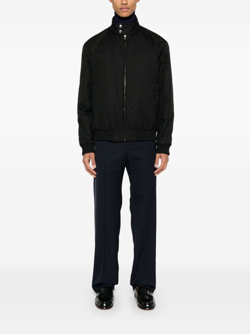 Gucci logo-patch trousers Blauw