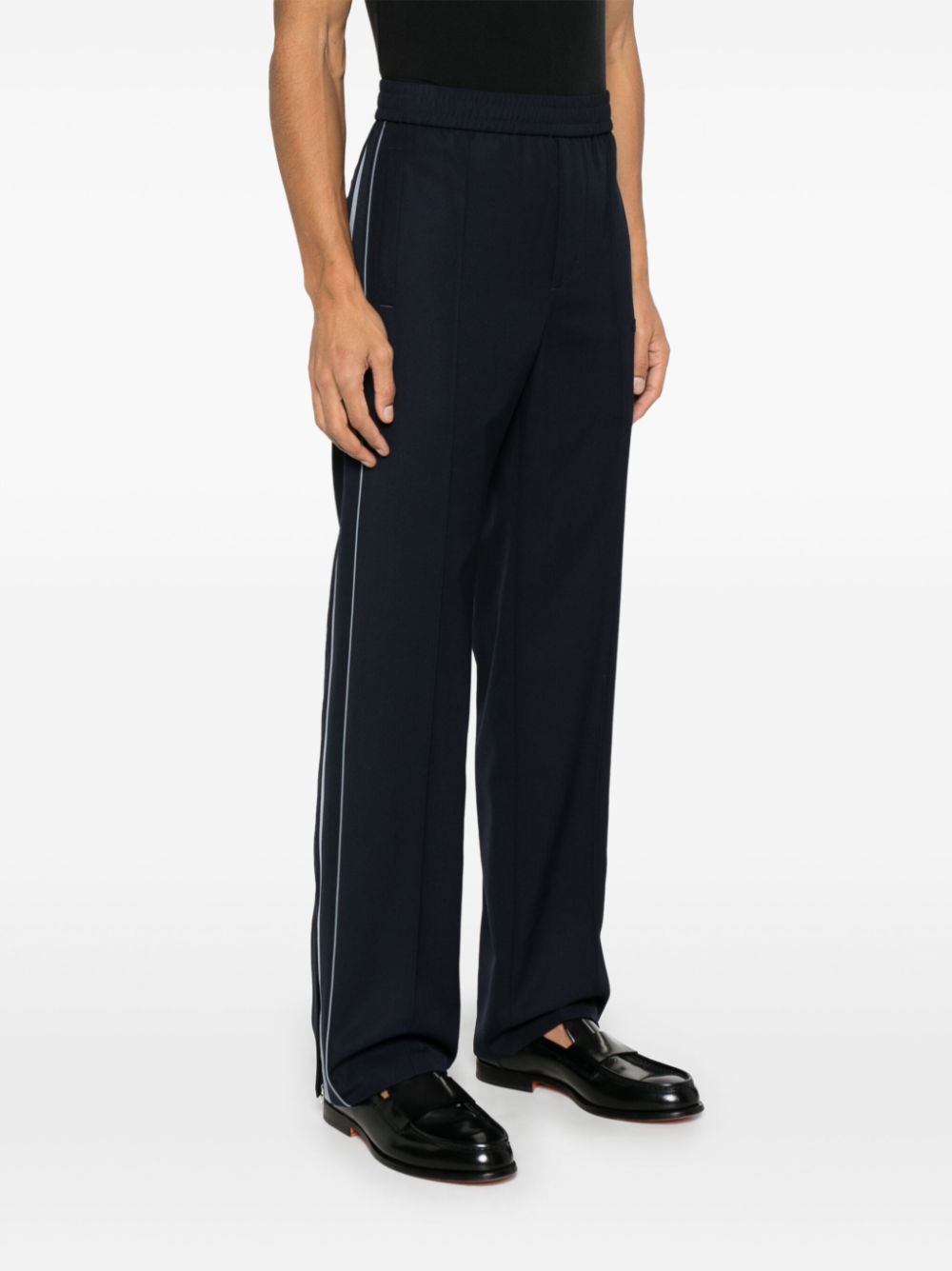 Gucci logo-patch trousers Blauw