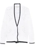 Blumarine open-knit cardigan - White