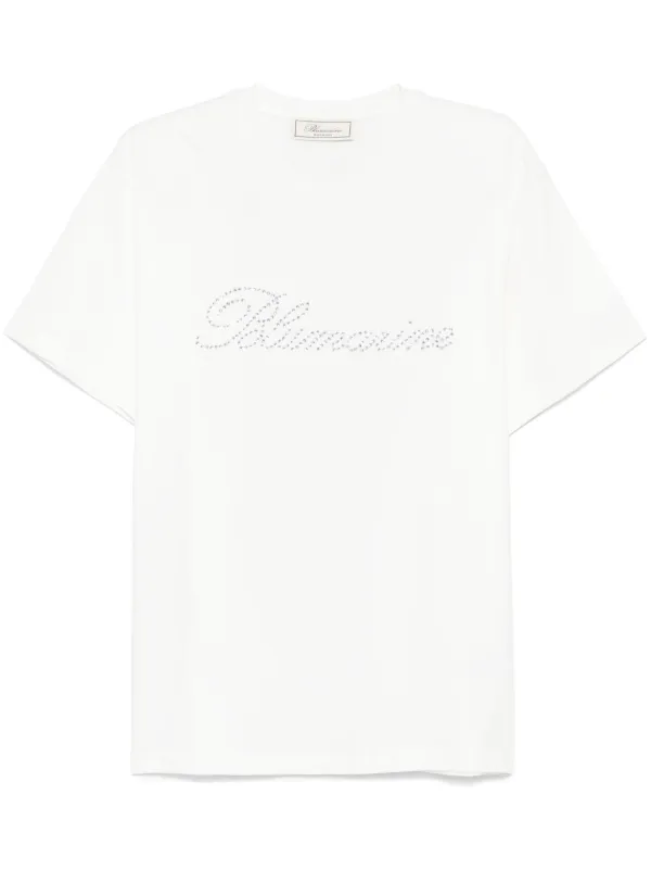 Blumarine ブルマリン　ロゴTシャツS Blumarine ロゴ Tシャツ | ホワイト | FARFETCH JP