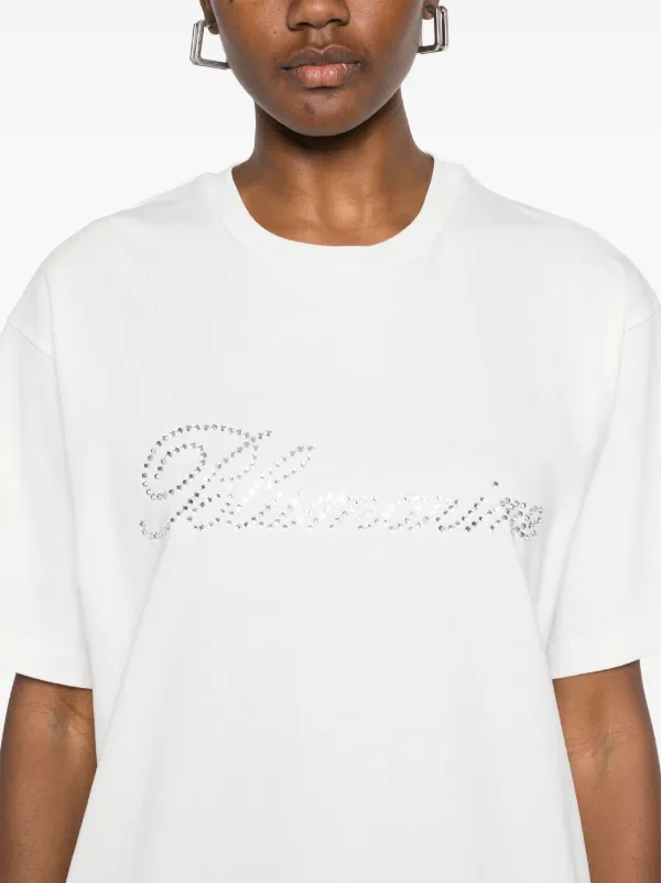 Blumarine ブルマリン　ロゴTシャツS Blumarine ロゴ Tシャツ | グリーン | FARFETCH JP
