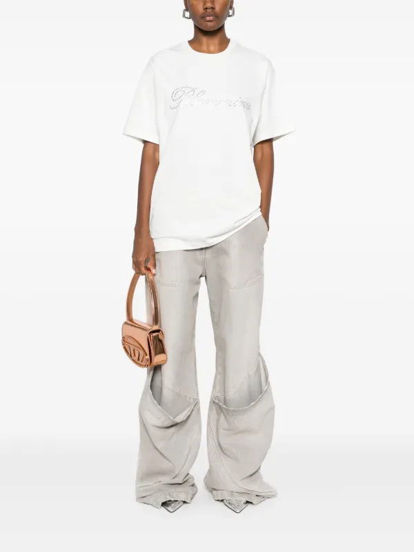 Blumarine ブルマリン　ロゴTシャツS Blumarine ロゴ Tシャツ | ホワイト | FARFETCH JP