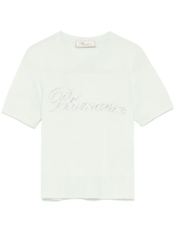 Blumarine ブルマリン　ロゴTシャツS Blumarine ロゴ Tシャツ | グリーン | FARFETCH JP