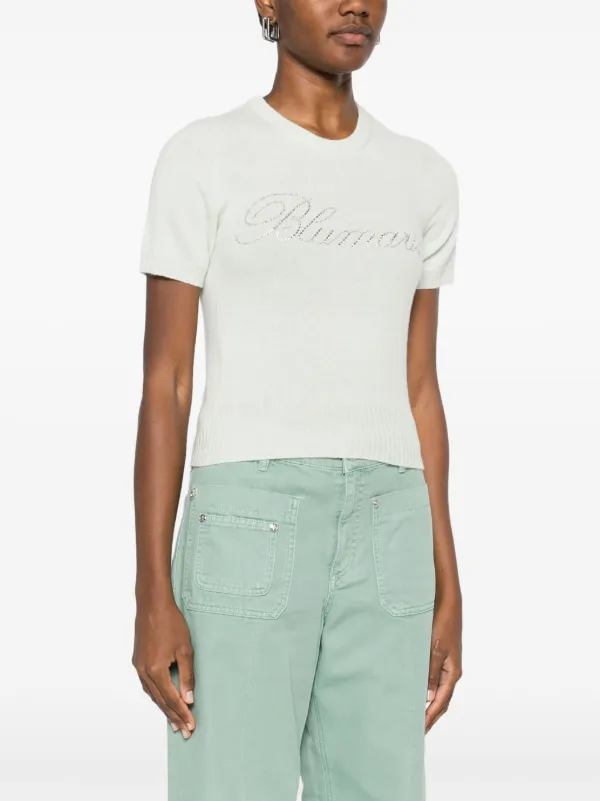 Blumarine ブルマリン　ロゴTシャツS Blumarine ロゴ Tシャツ | ブラック | FARFETCH JP
