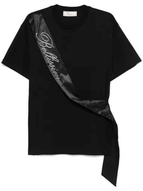 Blumarine rhinestone-logo T-shirt