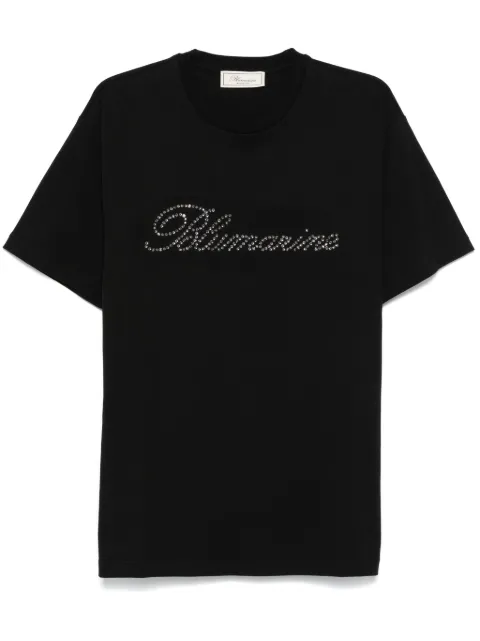 Blumarine rhinestone-logo T-shirt