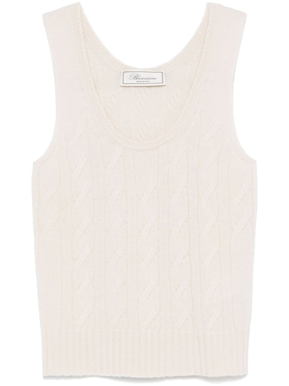 cable-knit tank top