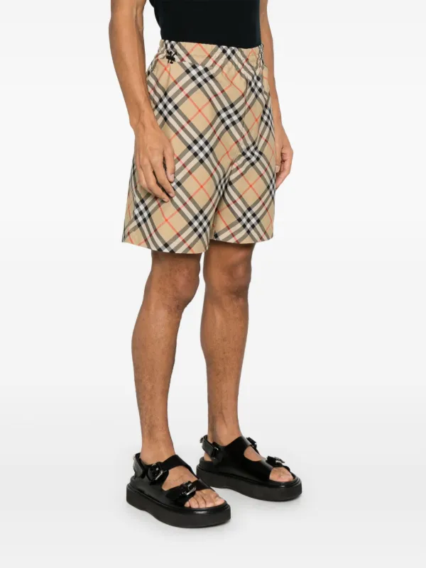Burberry チェック ショートパンツ | ニュートラル | FARFETCH JP