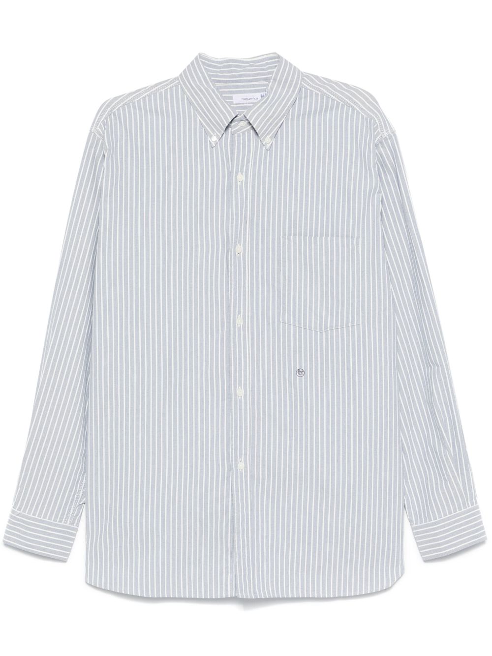 Nanamica button-down collar striped shirt - Blue