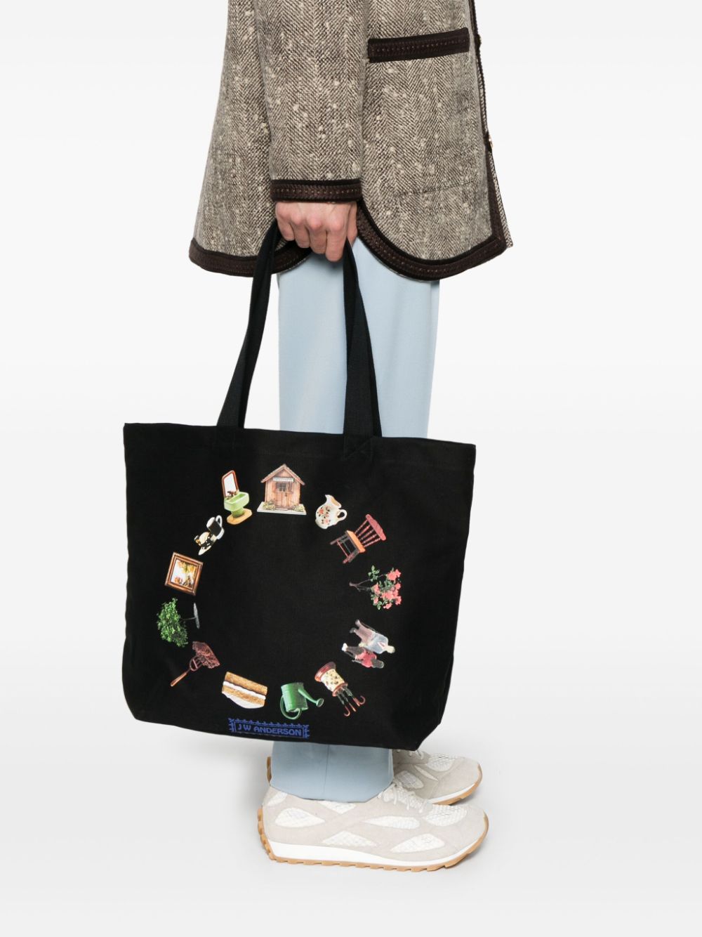 JW Anderson Shopper met logopatch - Zwart