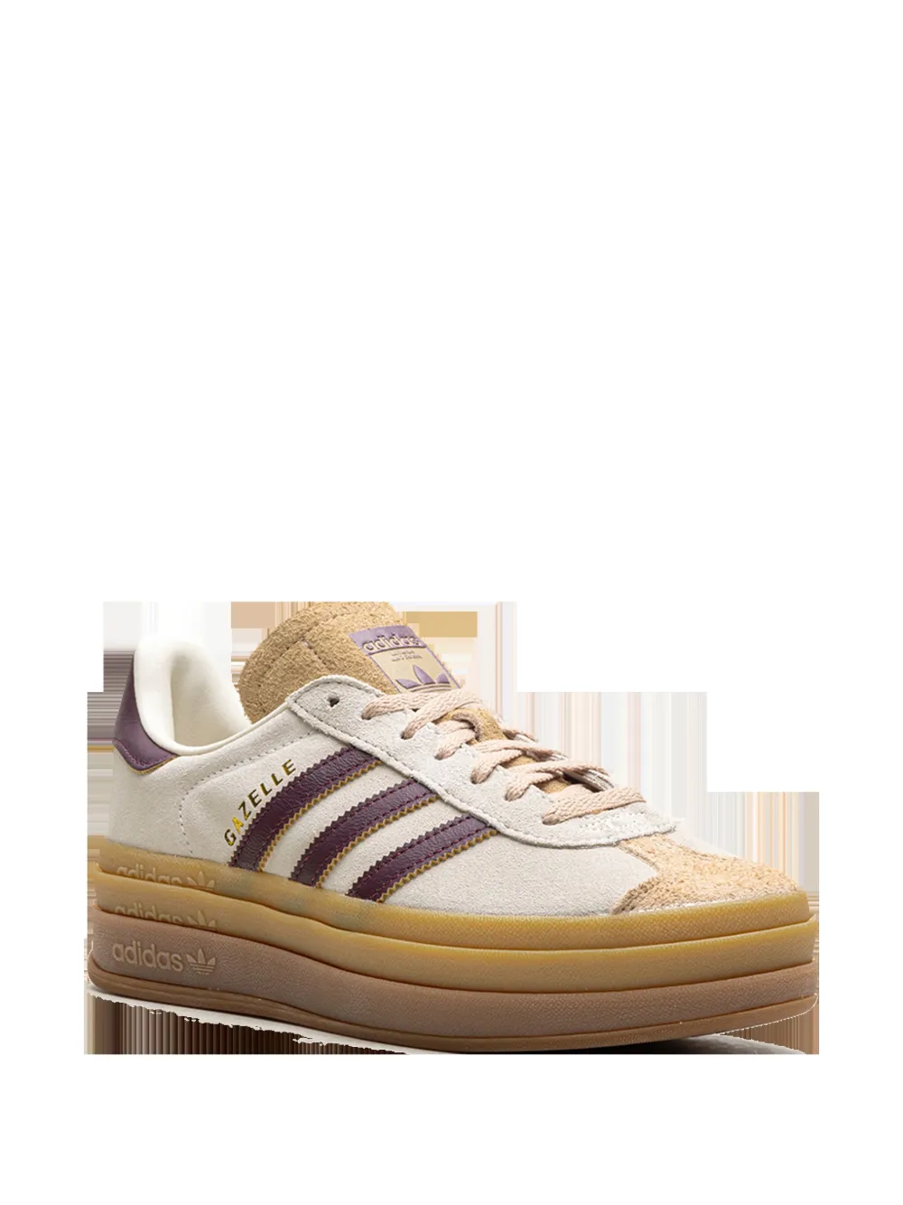 Adidas Originals Adidas Womens Wonder Quaetz Black Blac Gazelle Bold Brand-embellished Suede Low-top Trainers In Neutrals
