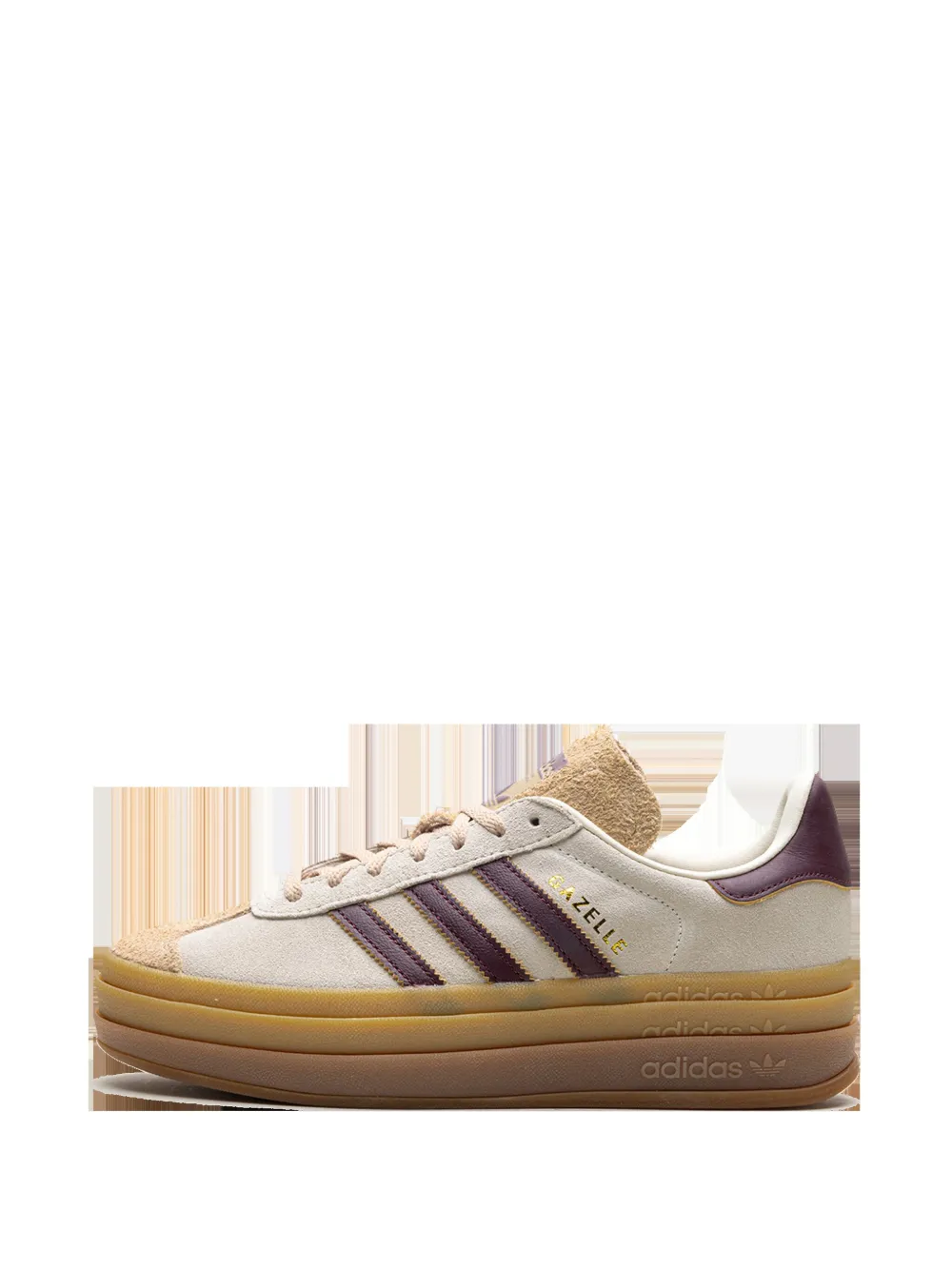 Adidas Originals Adidas Womens Wonder Quaetz Black Blac Gazelle Bold Brand-embellished Suede Low-top Trainers In Neutrals