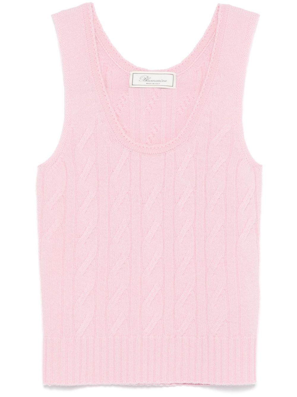 cable-knit tank top