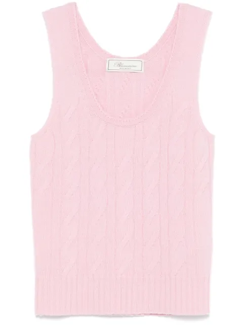 Blumarine cable-knit tank top