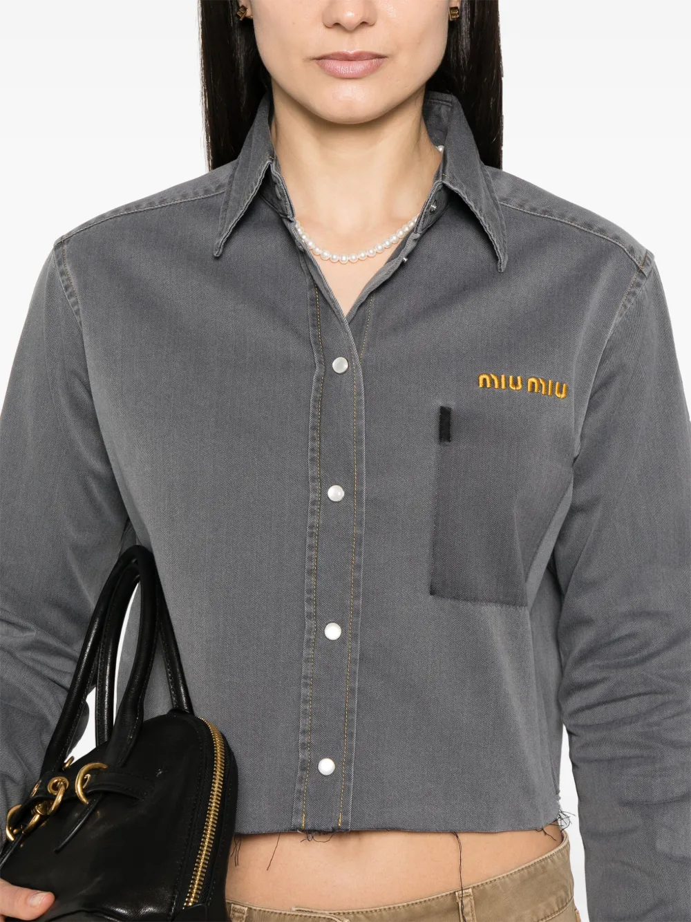 Miu Denim blouse Grijs
