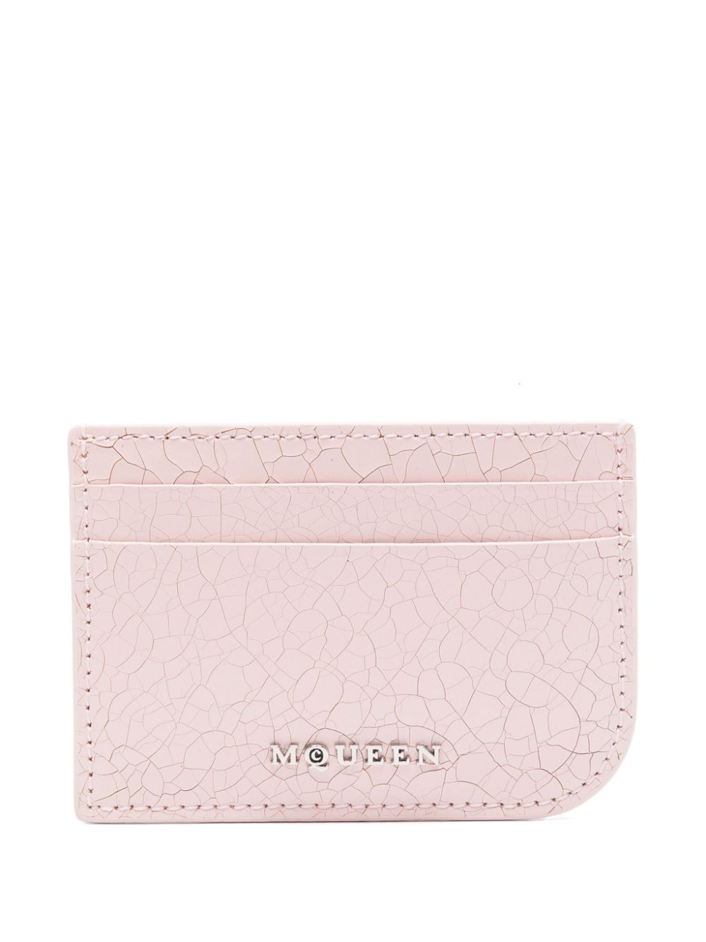 Alexander McQueen cracked-effect cardholder - Pink