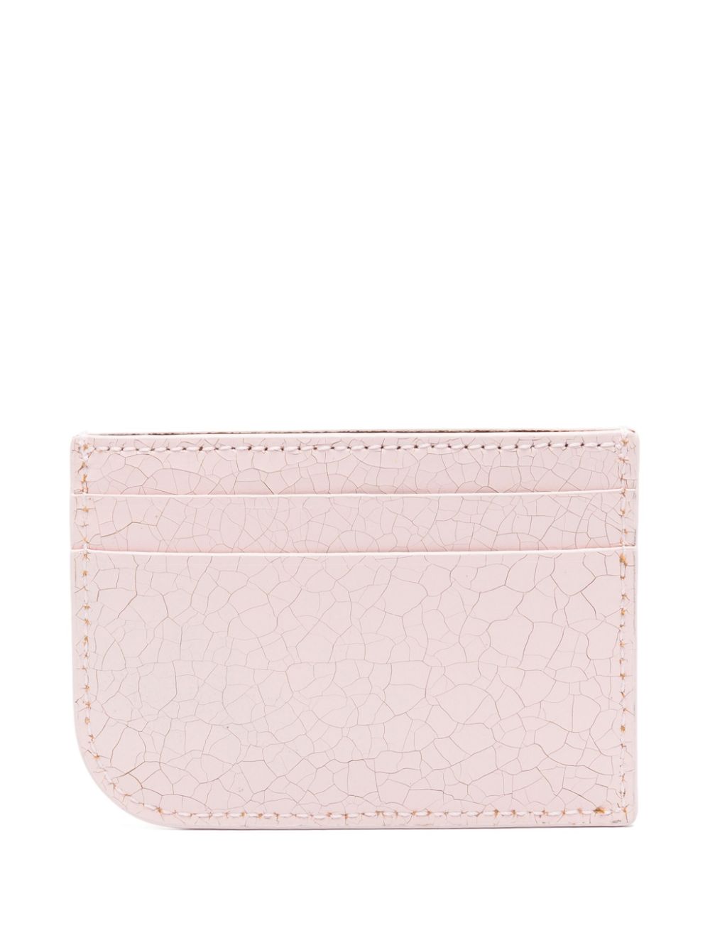 Alexander McQueen cracked-effect cardholder - Roze