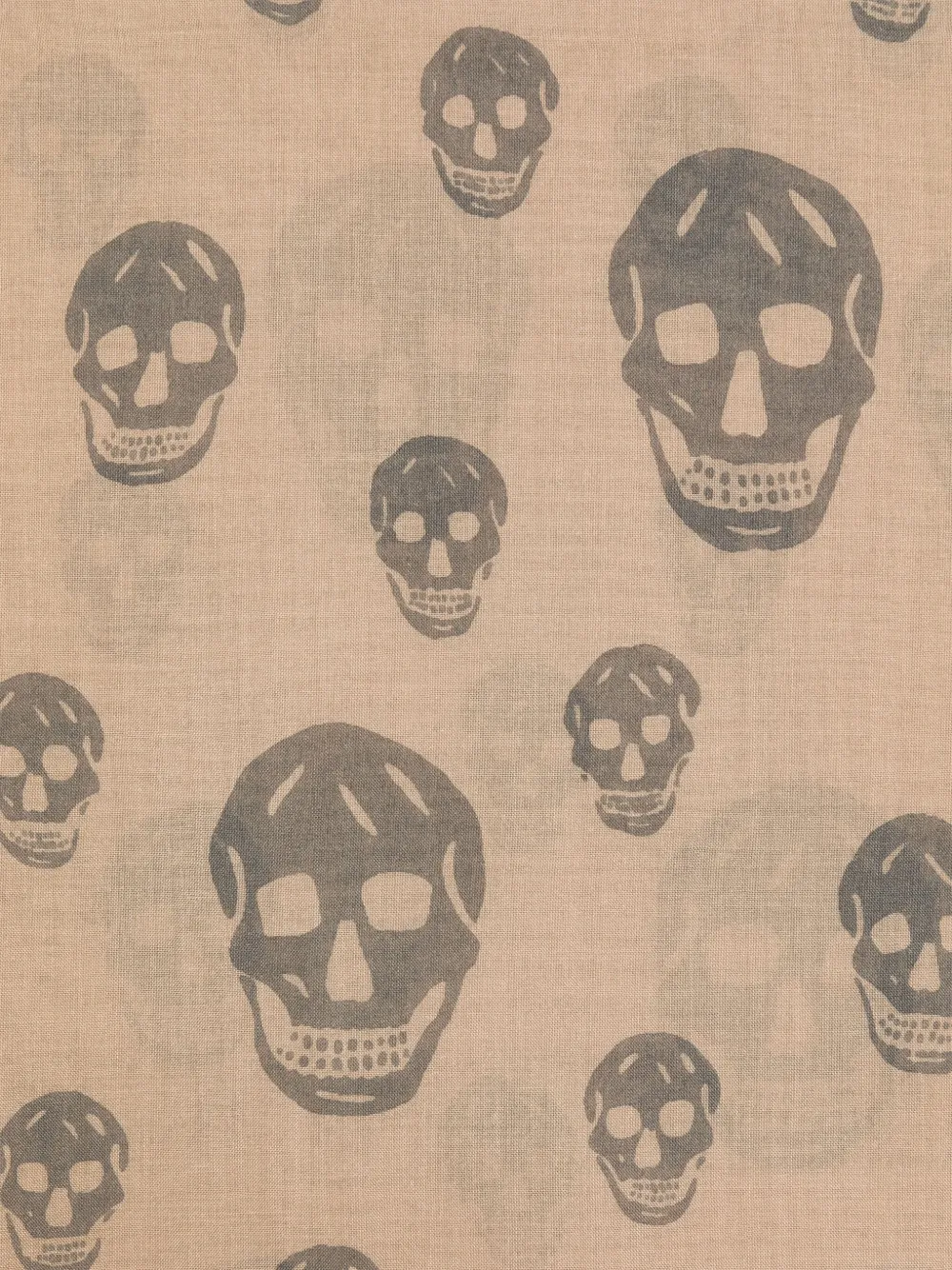 alexandermcqueen Alexander McQueen Foulard met doodskop - Bruin