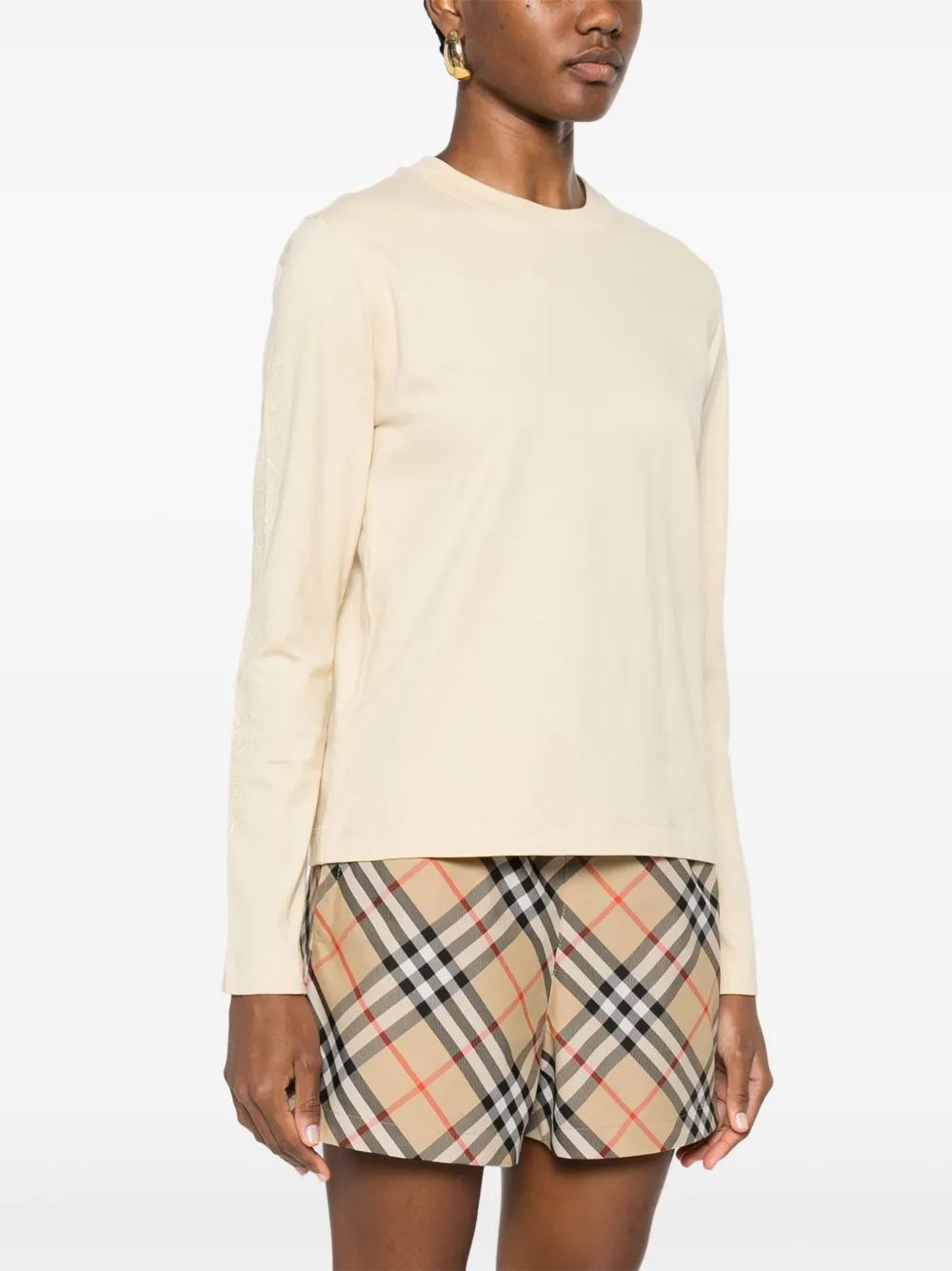 Burberry Katoenen T-shirt Beige