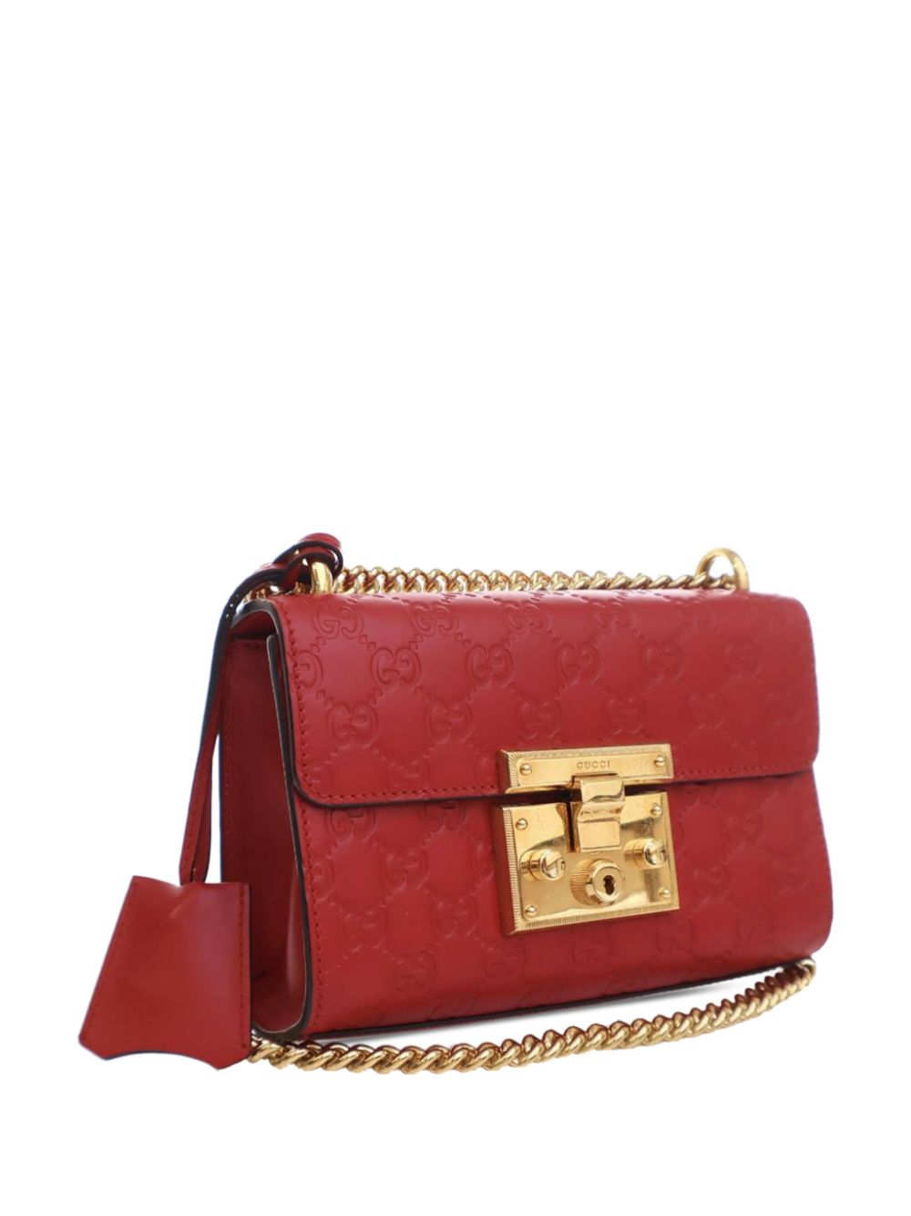 Gucci Pre-Owned 2000-2015 Small Guccissima Padlock crossbody bag - Rood