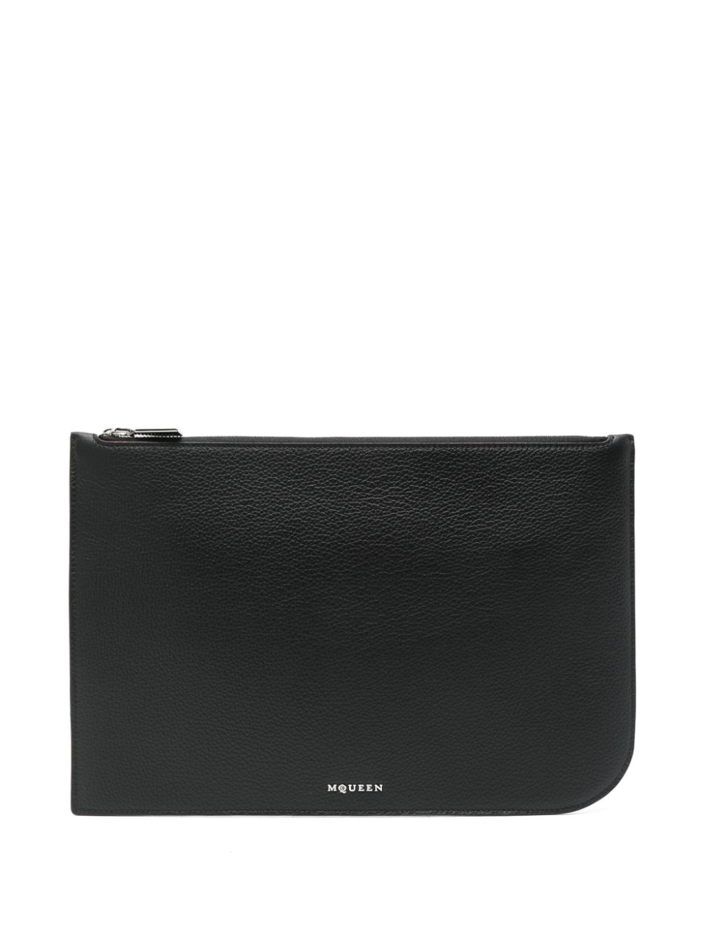 Alexander McQueen Clutch met logo Zwart