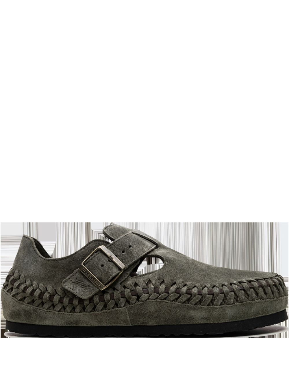 Birkenstock X Kith London Braided Slippers In Green