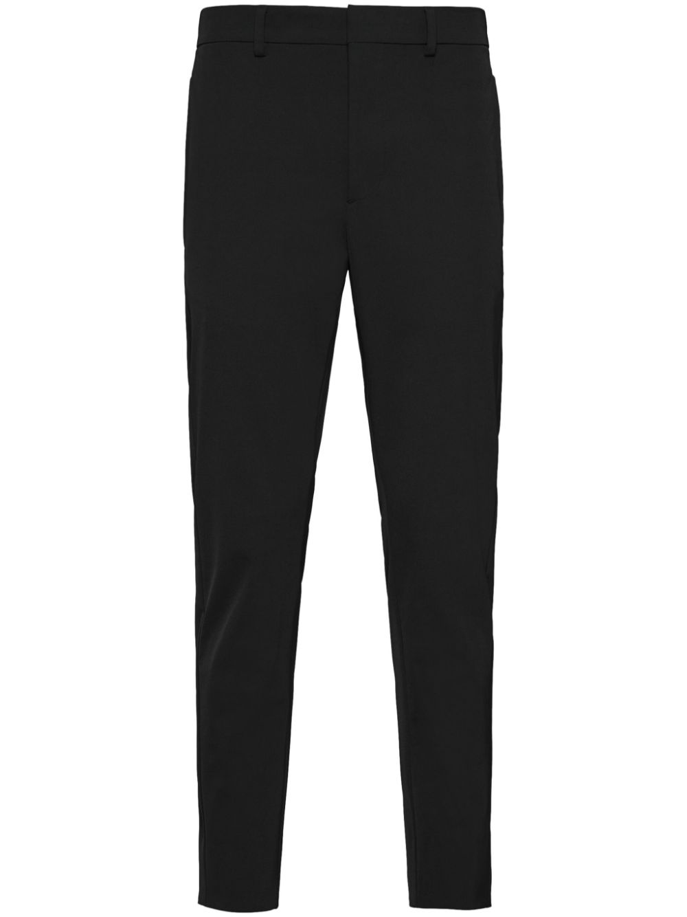 pressed-crease cropped trousers