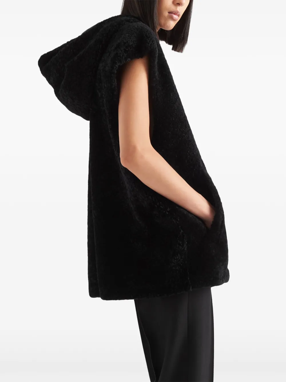 Prada Lammy bodywarmer Zwart