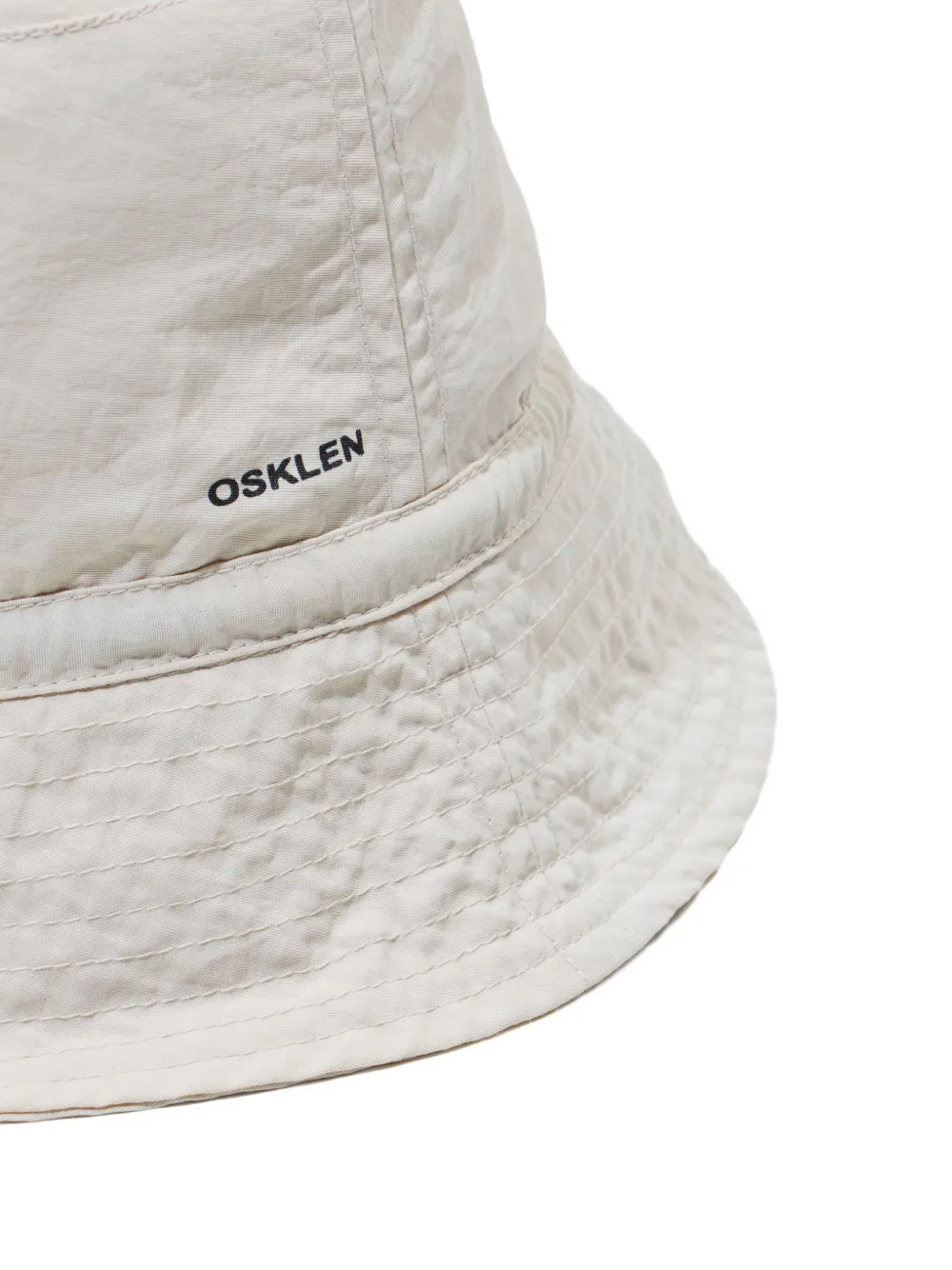 Osklen Crinkled Nylon Bucket Hat In White