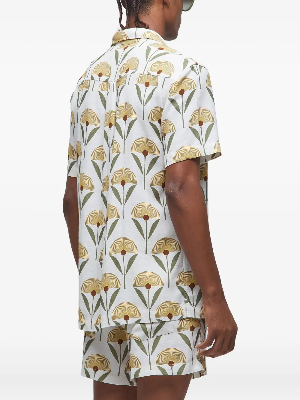 Osklen Overhemd met zonnebloemprint - Wit