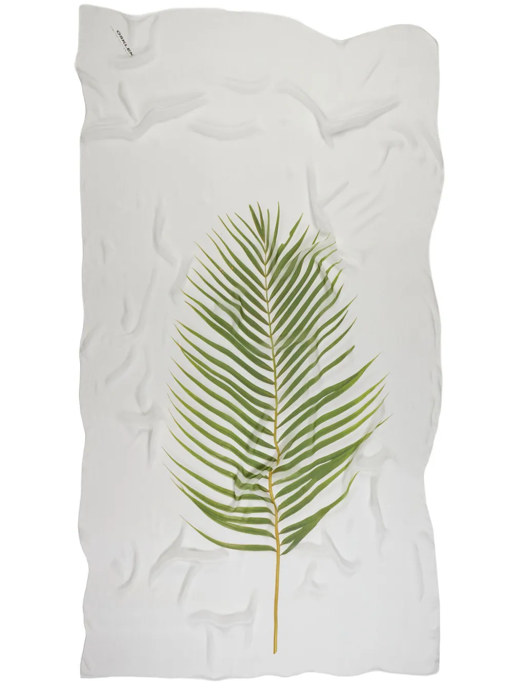 Osklen Sjaal met palmbladprint Wit
