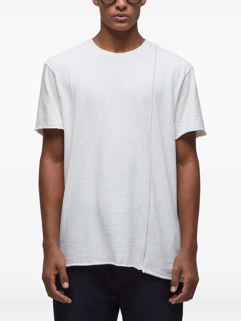 Osklen T-shirt met gerafelde rand Wit