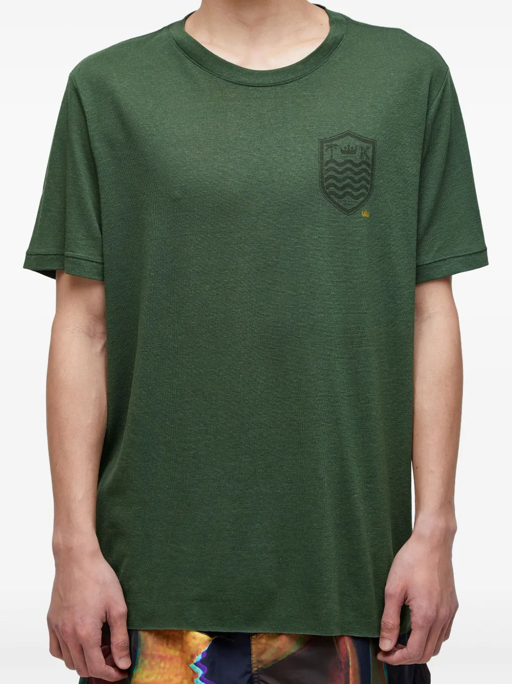 Osklen T-shirt met schild-embleem Groen