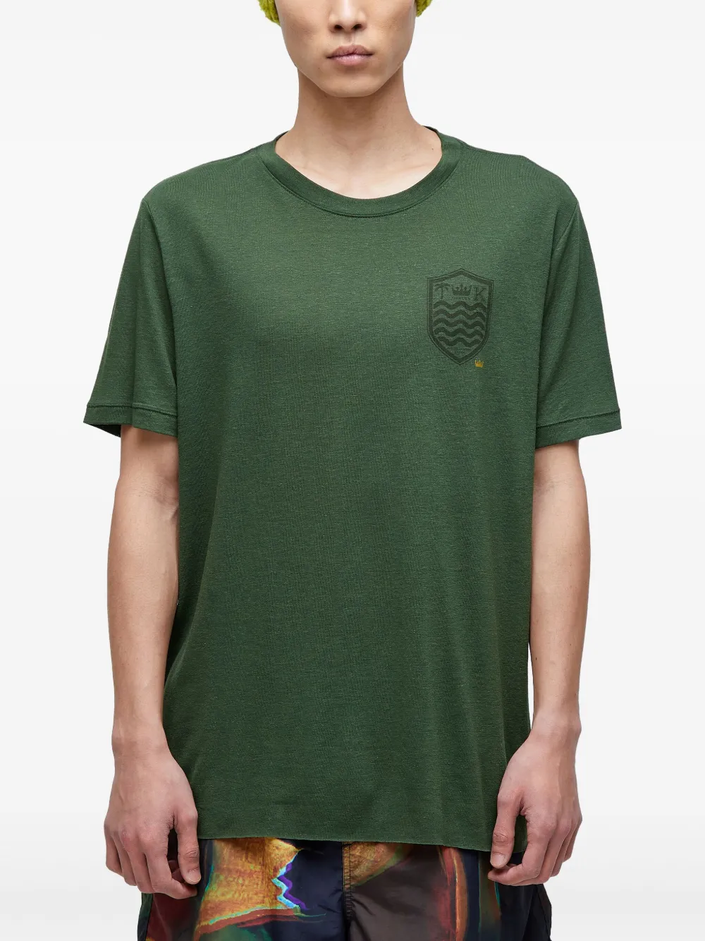 Osklen T-shirt met schild-embleem Groen