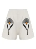 Osklen linen shorts - Neutrals