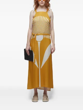 Osklen Sunflower Midi Dress | Yellow | FARFETCH