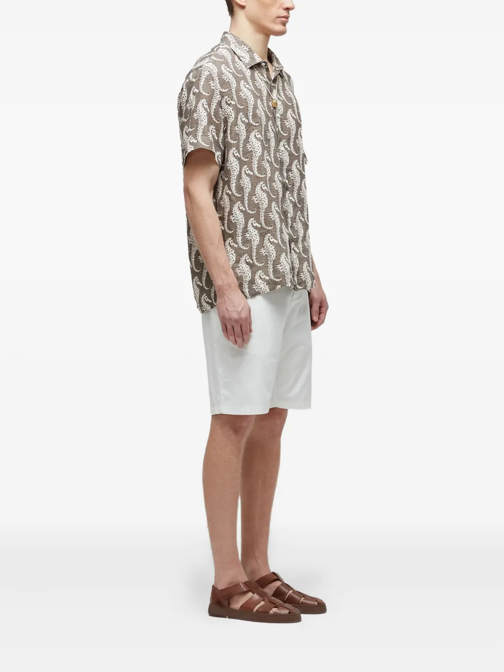Osklen Basic Linen Shorts In White