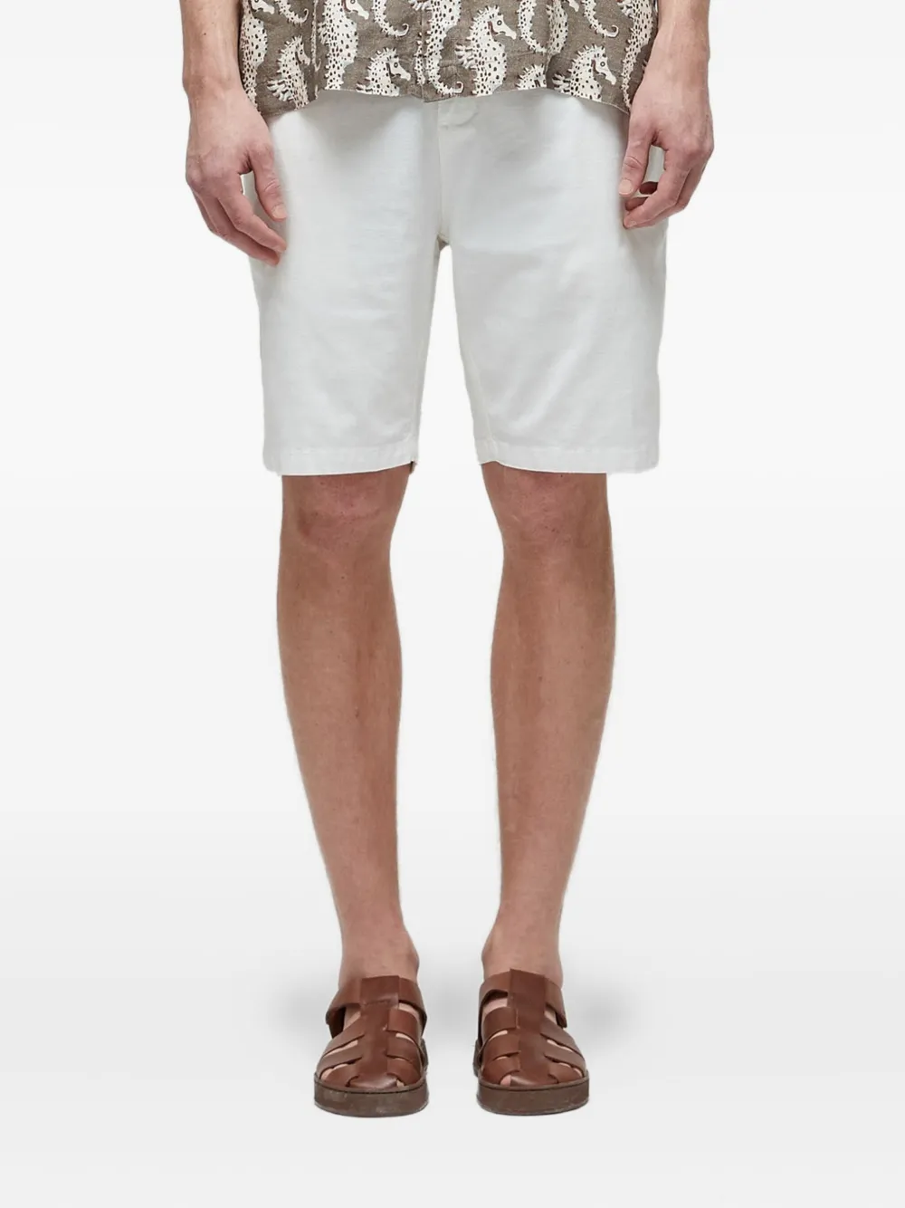 Osklen Basic Linen Shorts In White